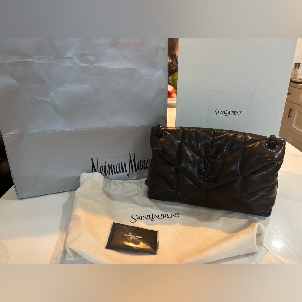 New Puffer Small YSL Shoulder Bag in Quilted Leather